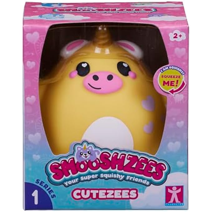 Smooshzees CUTEZEES BUTTERCUP, YELLOW UNICOW, COLLECTABLE CHARACTERS, SUPERSOFT, CUDDLY AND SQUISHY! - Image 1